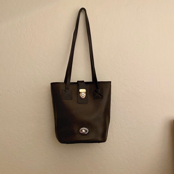 Dooney & Bourke Black Perforated Bucket Bag - Picture 2 of 7